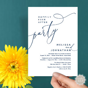 Invitación Feliz Nunca Después De La Cena Del Boda Fiesta Elo
