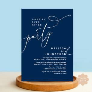 Invitación Feliz Nunca Después De La Cena Del Boda Fiesta Elo