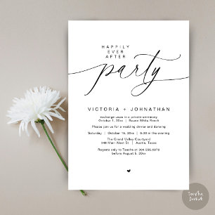Invitación Feliz Nunca Después De La Cena Del Boda Fiesta Elo