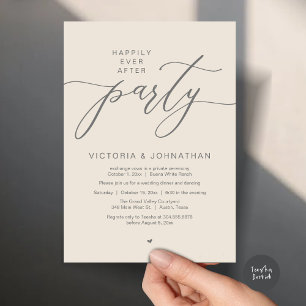 Invitación Feliz Nunca Después De La Cena Del Boda Fiesta Elo
