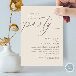 Invitación Feliz Nunca Después De La Cena Del Boda Fiesta Elo
