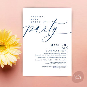 Invitación Feliz Nunca Después De La Cena Del Boda Fiesta Elo