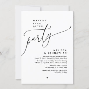 Invitación Feliz Nunca Después De La Cena Del Boda Fiesta Elo