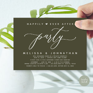 Invitación Feliz Nunca Después De La Cena Fiesta Boda De Oliv