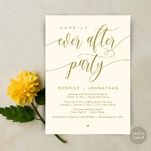 Invitación Feliz Nunca Después De La Fiesta Moderna Cena Boda