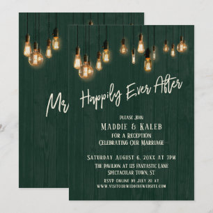 Invitación Feliz Nunca Después De Las Luces Edison De La Made