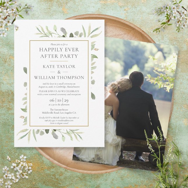Invitación Feliz Nunca Después De Un Fiesta Boda De Fotografí (Subido por el creador)
