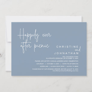 Invitación Feliz Nunca Después De Un Picnic, Boda Elopement
