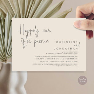 Invitación Feliz Nunca Después De Un Picnic, Boda Elopement