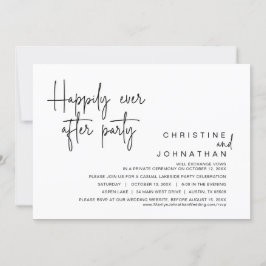 Invitación Feliz Nunca Después Del Baile Del Fiesta De Elopem