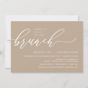 Invitación Feliz Nunca Después Del Boda Elopement Brunch Fies