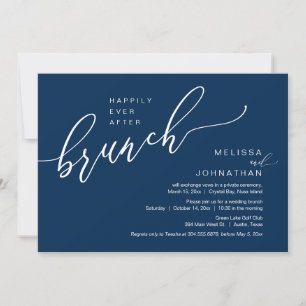 Invitación Feliz Nunca Después Del Brunch De Boda Elopement