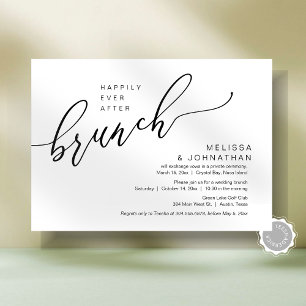 Invitación Feliz Nunca Después Del Brunch De Boda Elopement