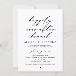 Invitación Feliz Nunca Después Del Brunch De Boda Elopement
