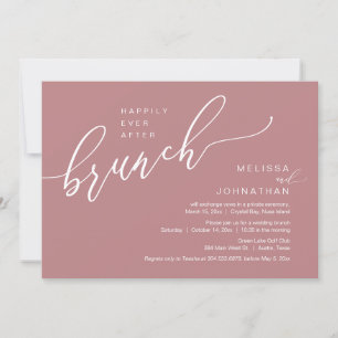 Invitación Feliz Nunca Después Del Brunch De Boda Elopement
