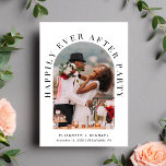 Invitación Feliz Nunca Después Del Fiesta Arch Photo Boda<br><div class="desc">Elegante elegancia o boda privado invitación e invitación a la recepción. La parte frontal muestra su foto en un marco abovedado y "Feliz eterno después del Fiesta" en la tipografía clásica del serif. Bajo su foto puede añadir sus nombres, fecha de boda y ubicación. Al revés, puede personalizar su mensaje...</div>
