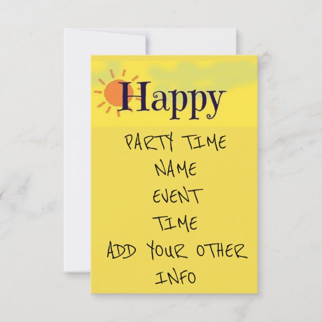 Invitación **FELIZ OCASIÓN** **EVENTO** y **FIESTA*** INVITAR (Anverso)