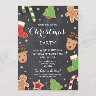Invitación Feliz pan de jengibre del intercambio de la