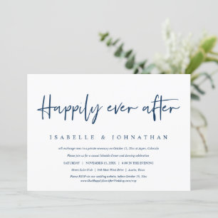 Invitación Feliz para Siempre Boda Informal Fiesta de Evasión