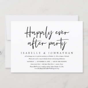 Invitación Feliz para Siempre Boda Informal Fiesta de Evasión