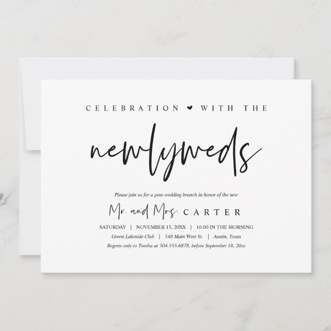 Invitación Feliz para siempre después de la celebración del b (Anverso)