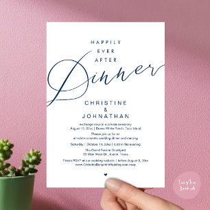 Invitación Feliz para Siempre Después de la Cena, Boda Románt