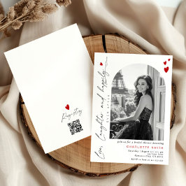 Invitación Feliz para siempre después de la moderna ducha de