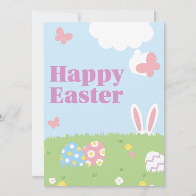 Invitación Feliz Pascua (Anverso)