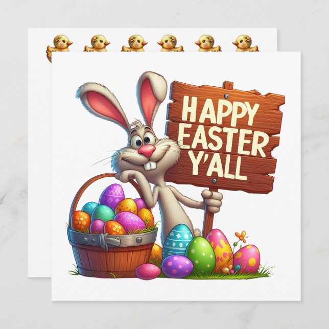 Invitación Feliz Pascua (Anverso / Reverso)