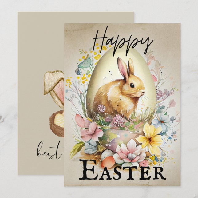 Invitación Feliz Pascua (Anverso / Reverso)