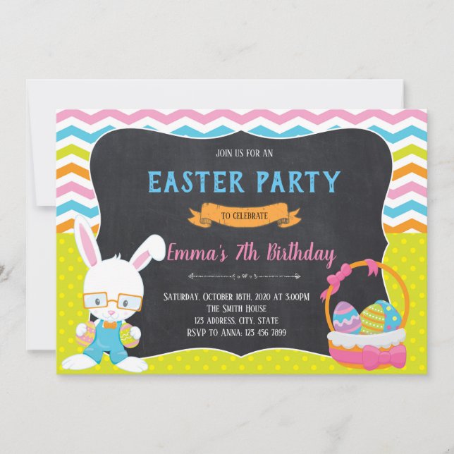 Invitación Feliz Pascua (Anverso)