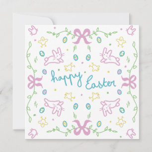 Invitación Feliz Pascua Saludo Bonito