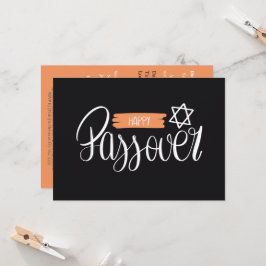 Invitación Feliz Pascua | Seder Pesach Sólido Clásico Negro