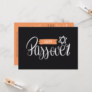 Invitación Feliz Pascua Seder Pesach Sólido Clásico Negro