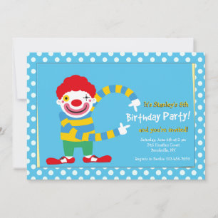 Invitación Feliz Payaso Dos
