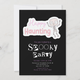 Invitación Feliz Persecución Moderno Minimalista Halloween