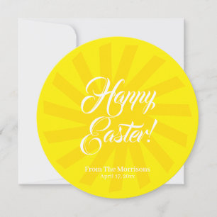 Invitación Feliz personalizado amarillo de Pascua lindo carta