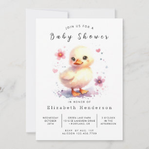 Invitación Feliz Personalizado Duck Baby Shower