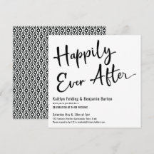 Feliz Por Siempre Recepción de Boda en Blanco y Ne