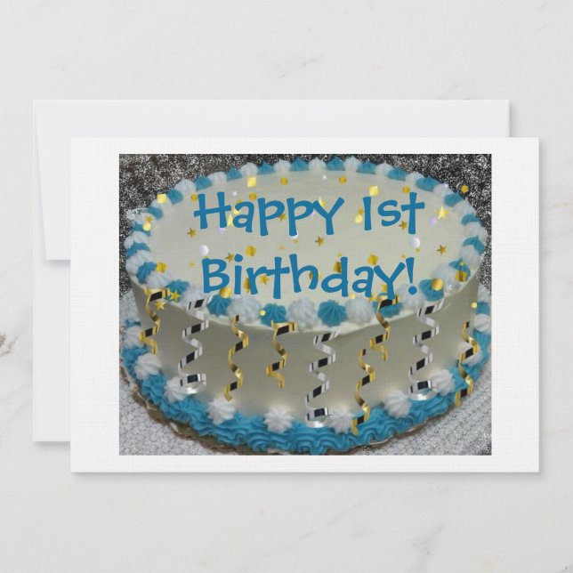 Invitación ¡Feliz primer cumpleaños! (Anverso)