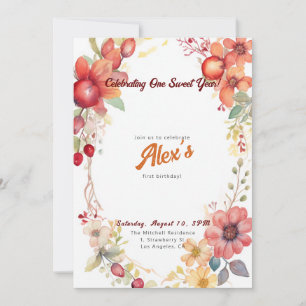 Invitación ¡Feliz primer cumpleaños! 1.ᵉʳ Fiesta del Aniversa