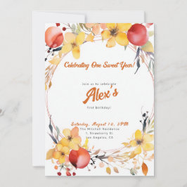 Invitación ¡Feliz primer cumpleaños! 1.ᵉʳ Fiesta del Aniversa