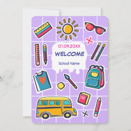 Invitación Feliz primer día de clases BIENVENIDOS