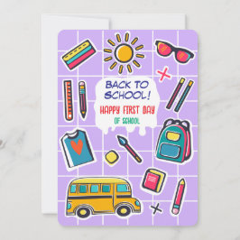 Invitación Feliz Primer Día De Clases BIENVENIDOS