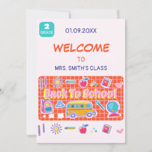 Invitación ¡Feliz Primer Día De Clases! Mensaje de la Profeso