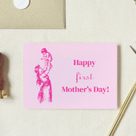 Invitación Feliz primer Día de la Madre - ¡Es un chica! Tarje