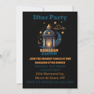 Invitación Feliz Ramadan Kareem Mubarak Linterna