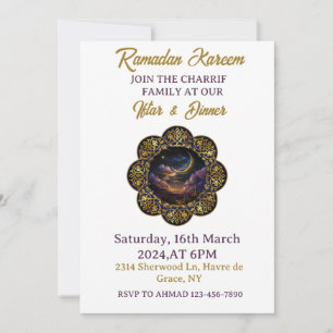Invitación Feliz Ramadan Kareemk 2024 Fiesta Iftar