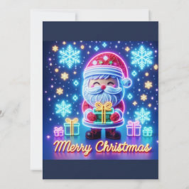 Invitación Feliz regalo de navidad de Papá Noel