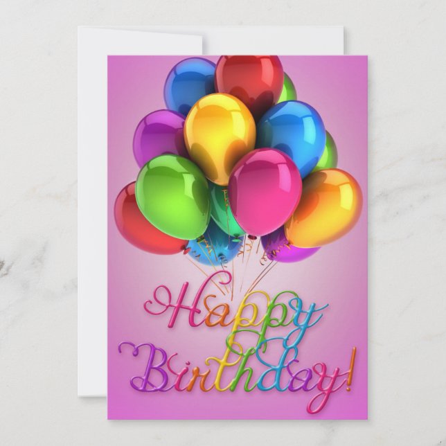 Invitación Feliz Regalos de Cumpleaños Pastel de Amor (Anverso)